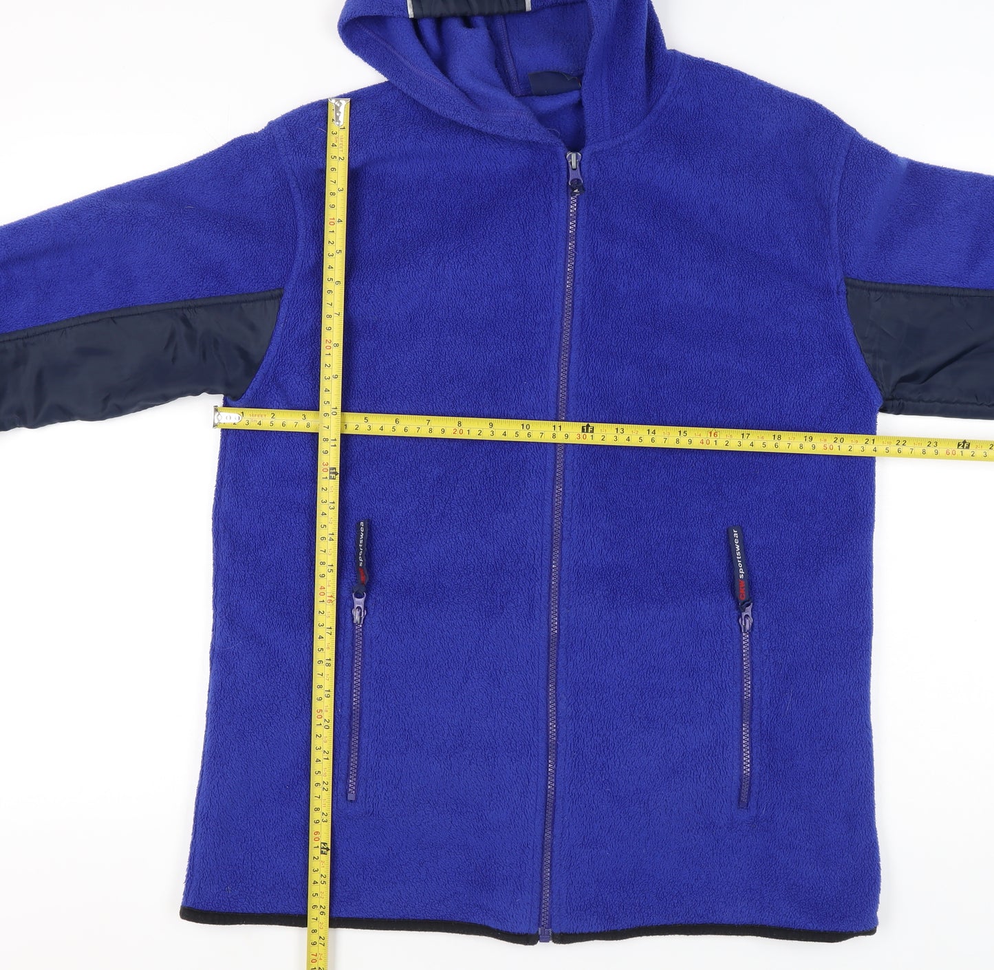CKW Sportswear Men’s Blue Fleece Hooded Jacket Size S 38in