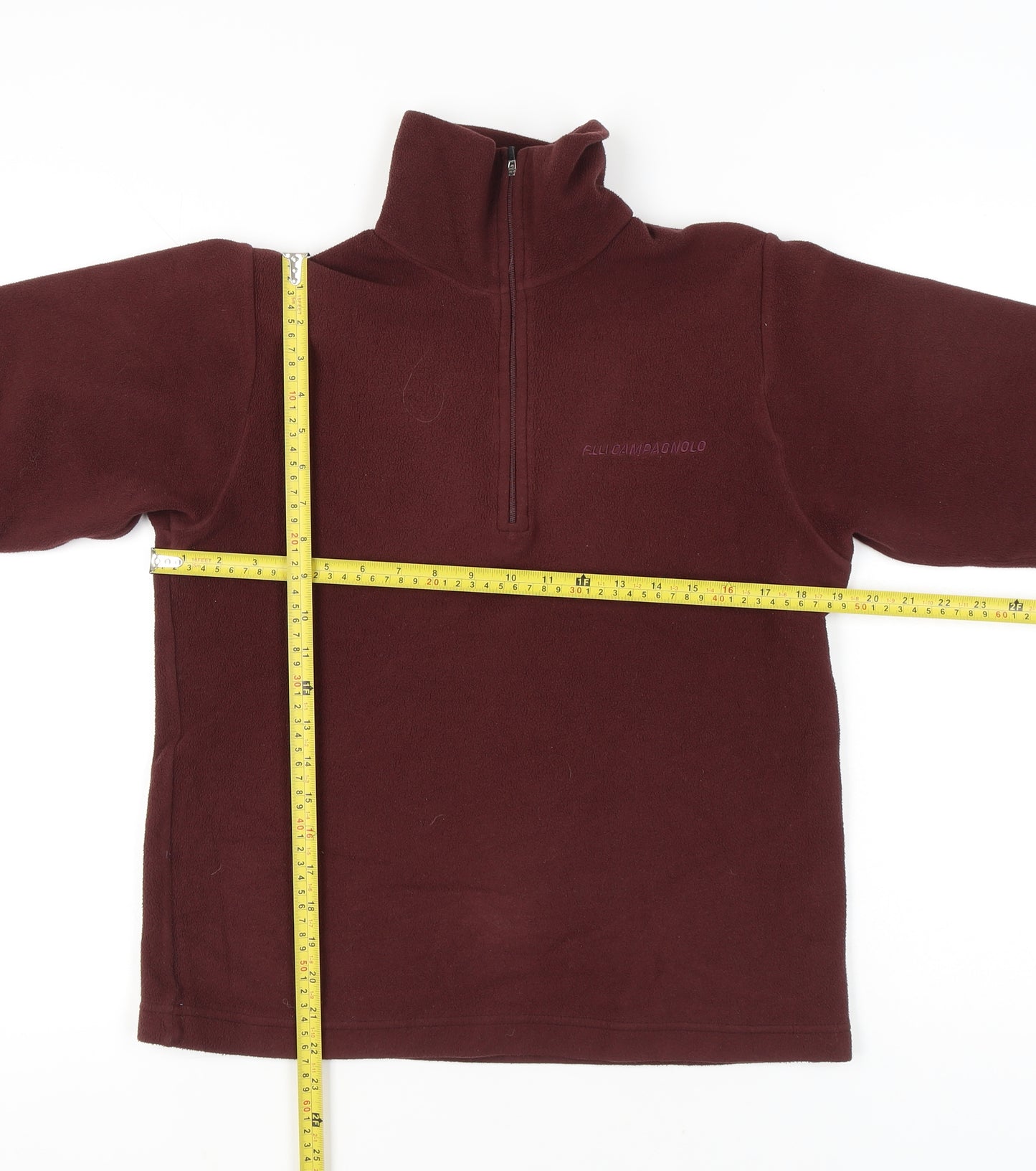 F.lli Campagnolo Women's Red XS Pullover Fleece Sweatshirt 1/4 Zip