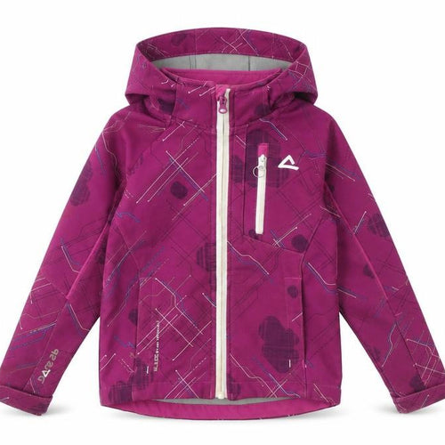 Dare 2b Girls Purple Softshell Hooded Jacket Coat 5-6 Years Waterproof