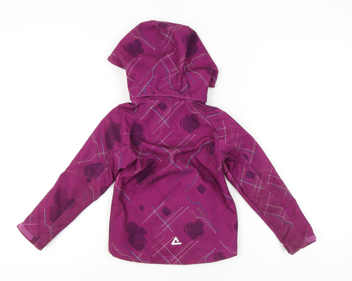 Dare 2b Girls Purple Softshell Hooded Jacket Coat 5-6 Years Waterproof