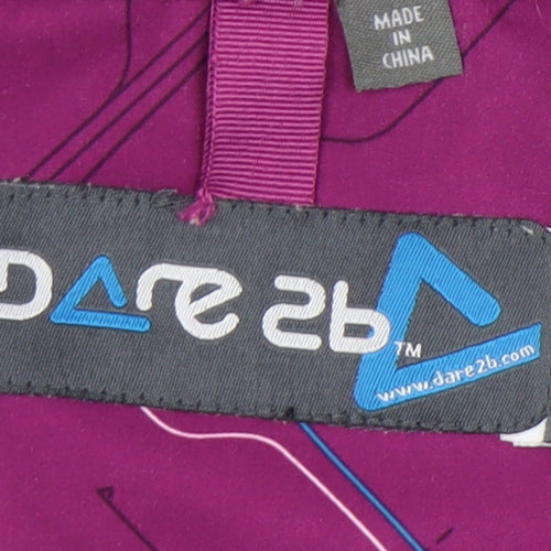 Dare 2b Girls Purple Softshell Hooded Jacket Coat 5-6 Years Waterproof