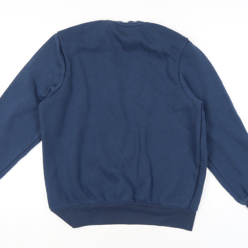 Slazenger Unisex Blue M Pullover Sweatshirt Crew Neck Fleece Logo