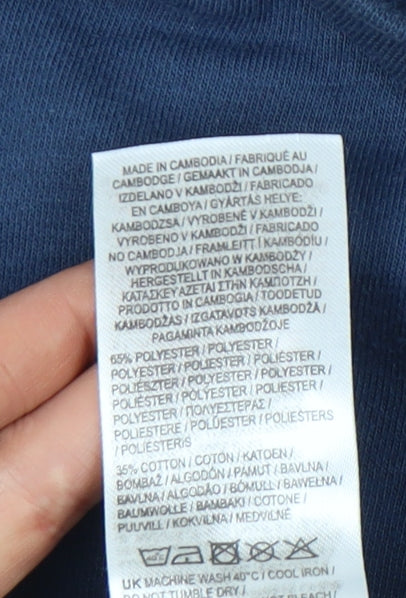 Slazenger Unisex Blue M Pullover Sweatshirt Crew Neck Fleece Logo