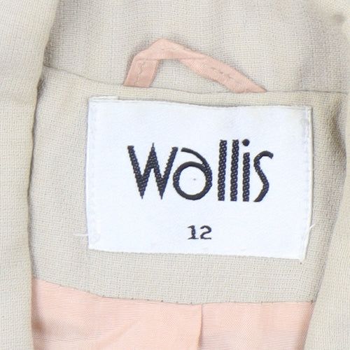 Wallis Womens Beige Tailored Blazer Jacket Size 12 Workwear