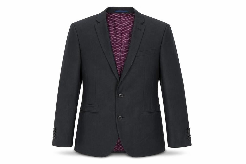 Front view of Next Men's Grey Suit Jacket 38S Short Single Breasted Notch Lapel