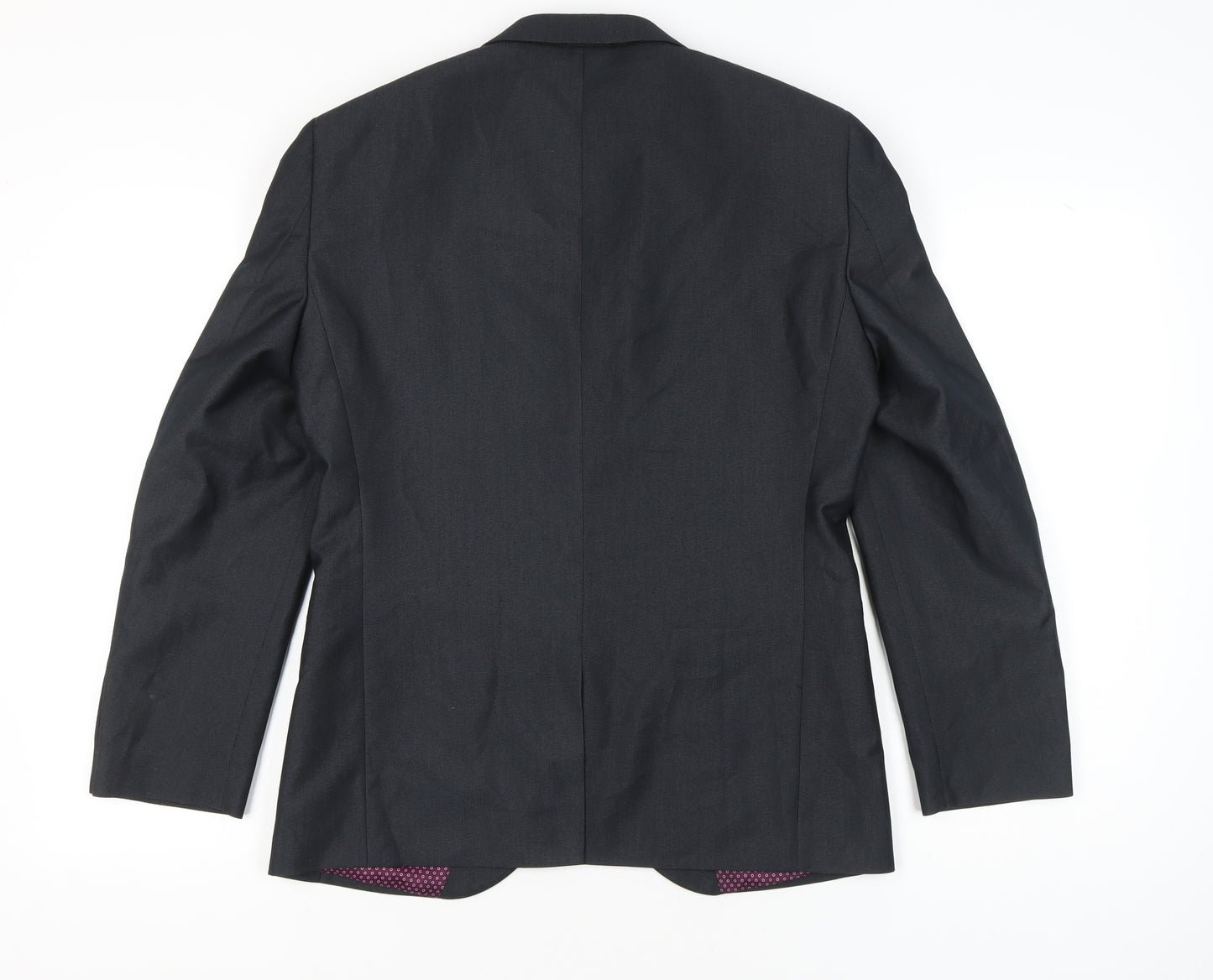 Next Men's Grey Suit Jacket 38S Short Single Breasted Notch Lapel