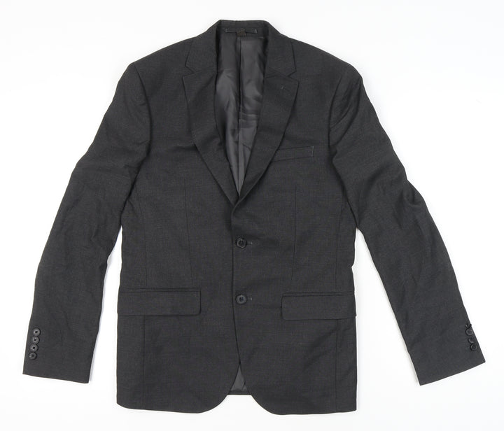 Marks and Spencer Men's Black Blazer 38 Chest Regular M Single-Breasted