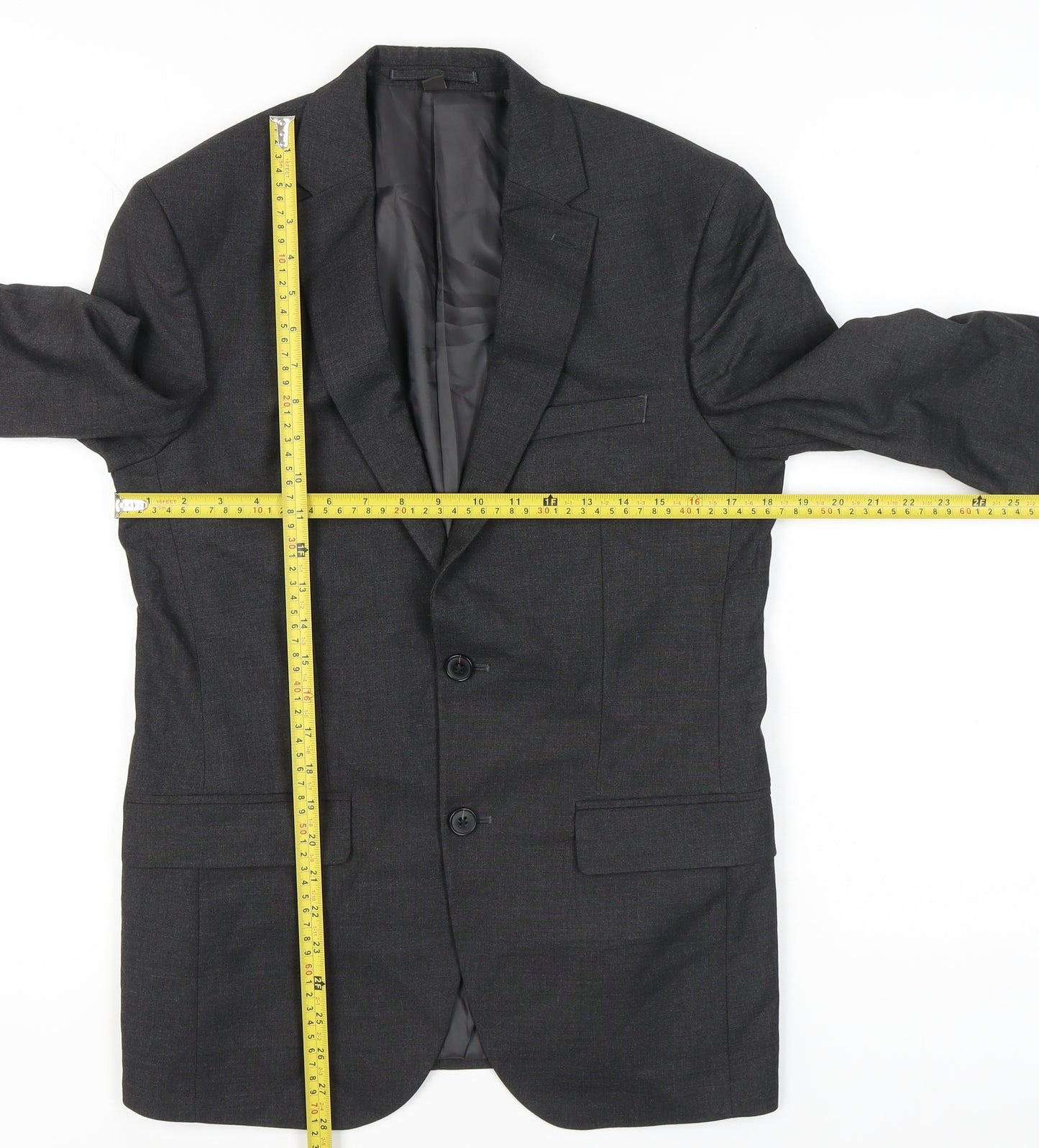 Marks and Spencer Men's Black Blazer 38 Chest Regular M Single-Breasted