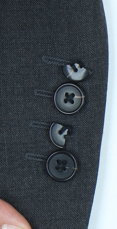 Marks and Spencer Men's Black Blazer 38 Chest Regular M Single-Breasted