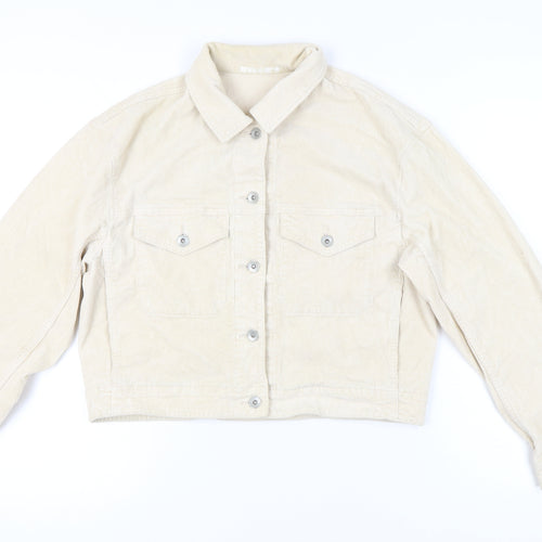 Uniqlo Women’s Beige Corduroy Cropped Jacket Size S Casual