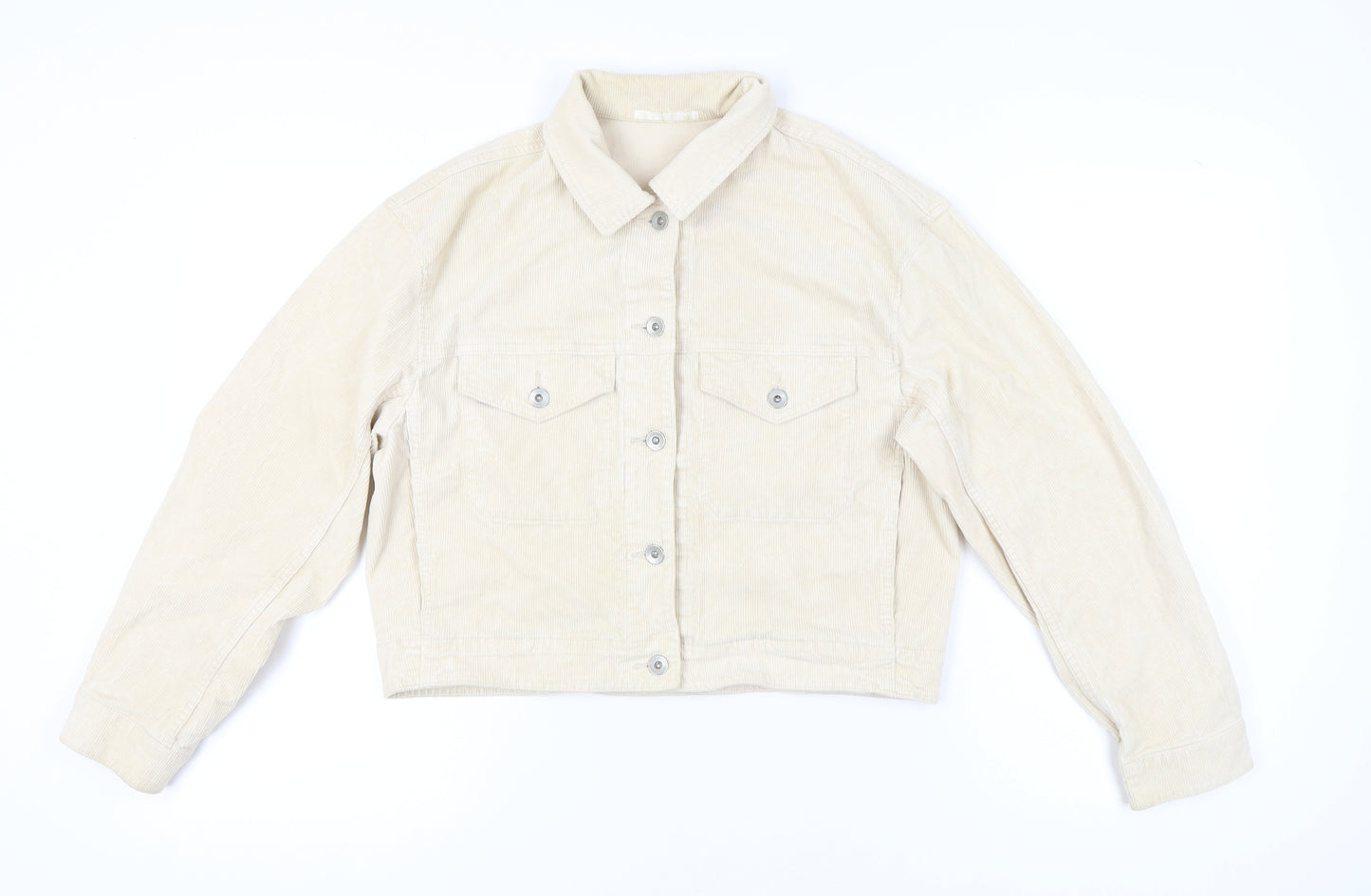 Uniqlo Women’s Beige Corduroy Cropped Jacket Size S Casual