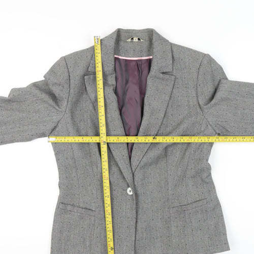 Klass Women’s Grey Polka Dot Size 14 Tailored Blazer Jacket