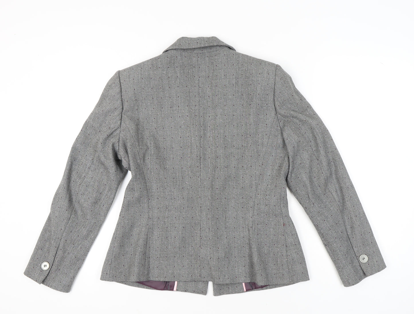 Klass Women’s Grey Polka Dot Size 14 Tailored Blazer Jacket