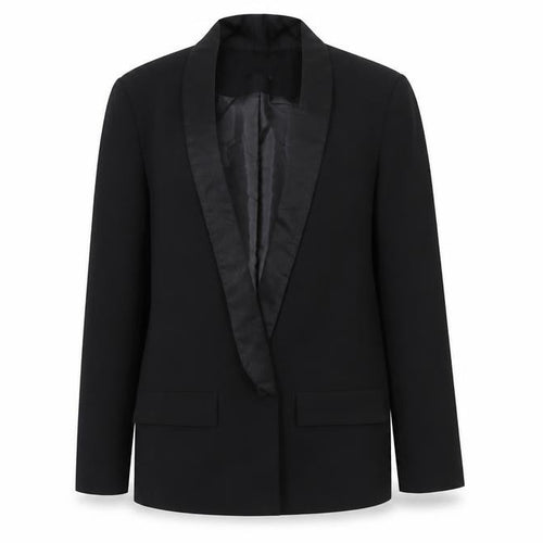Red Designers Ltd Women’s Black Size 8 Tuxedo Suit Jacket Shawl Collar