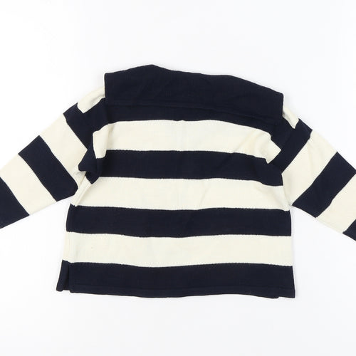 Marks & Spencer Girls Black White Striped Minnie Mouse Pullover Jumper 24M