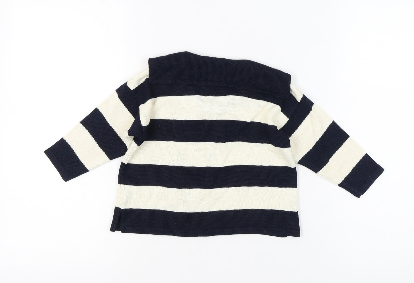 Marks & Spencer Girls Black White Striped Minnie Mouse Pullover Jumper 24M