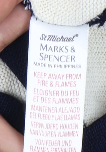 Marks & Spencer Girls Black White Striped Minnie Mouse Pullover Jumper 24M