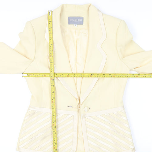 Ronald Joyce Occasion Wear Women's Ivory Blazer Jacket Size 12