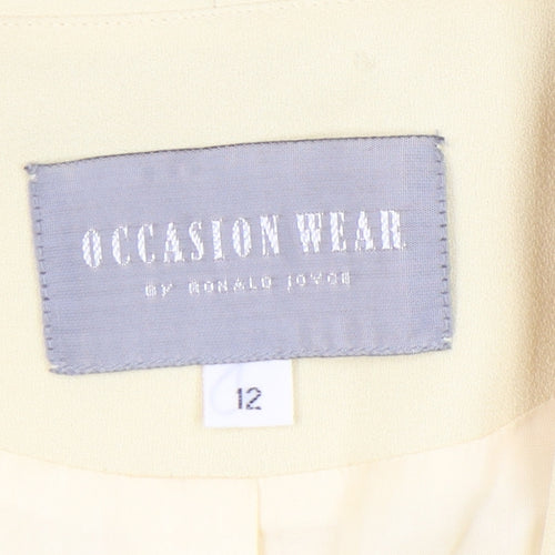Ronald Joyce Occasion Wear Women's Ivory Blazer Jacket Size 12