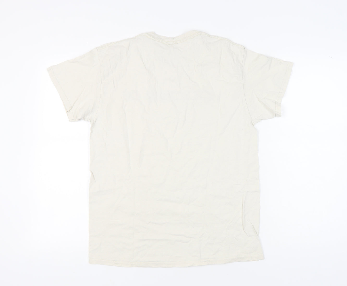 G&G Men’s Beige Goose Logo Graphic Print T-Shirt Size M Crew Neck