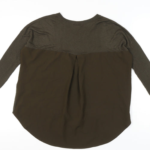 River Island Women’s Green Lace Tunic Blouse UK 10 3/4 Sleeve