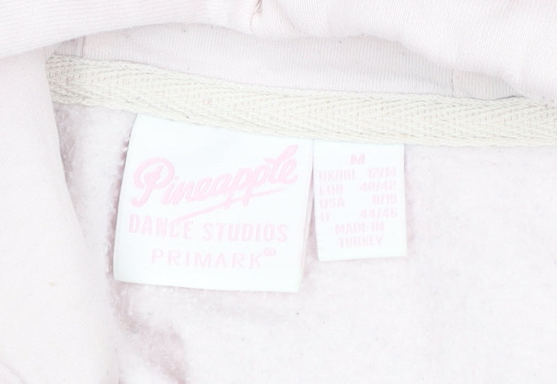 Pineapple Dance Studios Womens Pink Pullover Hoodie Size M 12/14