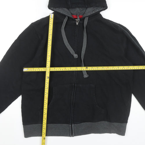 Burton Men’s Black Full Zip Hoodie L Cotton Hooded Sweatshirt