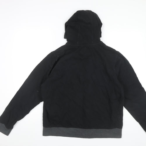 Burton Men’s Black Full Zip Hoodie L Cotton Hooded Sweatshirt