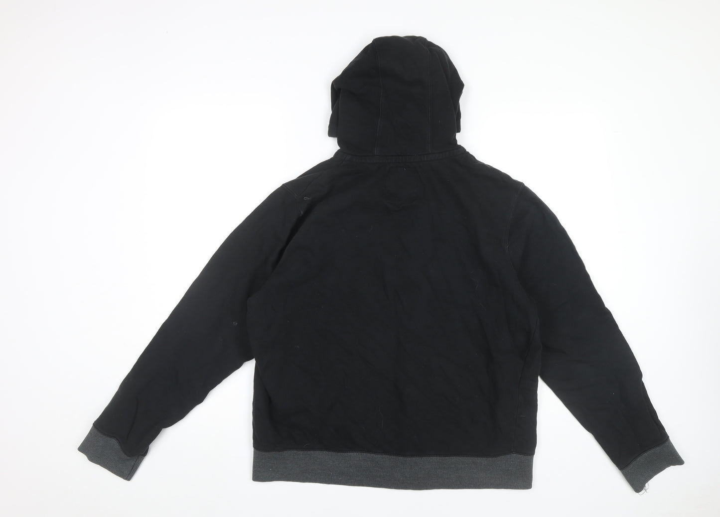 Burton Men’s Black Full Zip Hoodie L Cotton Hooded Sweatshirt