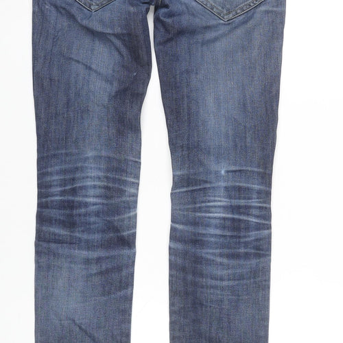 Diesel Women Blue Skinny Slim Mid-Rise Distressed Jeans Size 25