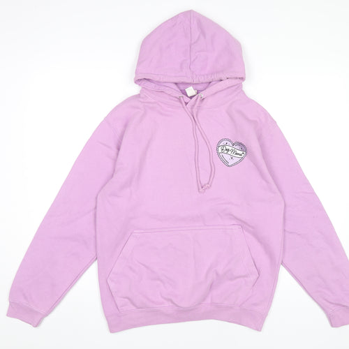 JustHoods Women’s Pink Pullover Hoodie S Dog Mama Embroidered Logo