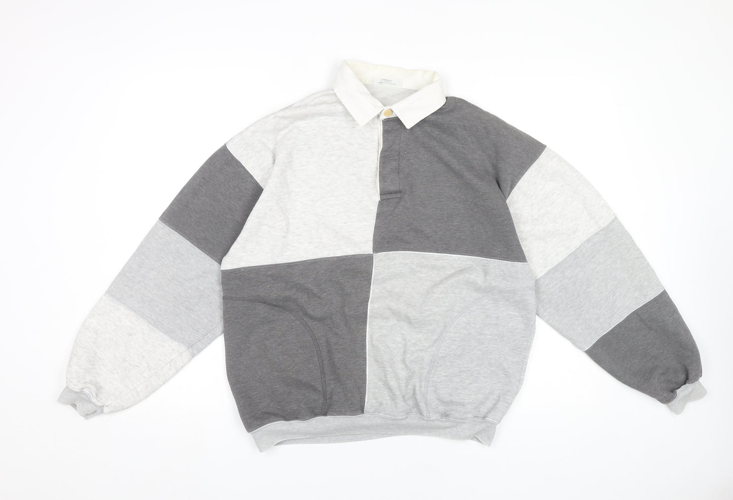 Marks and Spencer Women’s Grey Colourblock Sweatshirt Medium 38-40"
