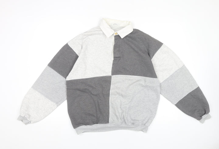Marks and Spencer Women’s Grey Colourblock Sweatshirt Medium 38-40"