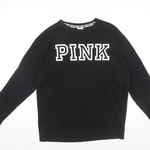 Victoria's Secret PINK Womens Black Pullover Sweatshirt Size S