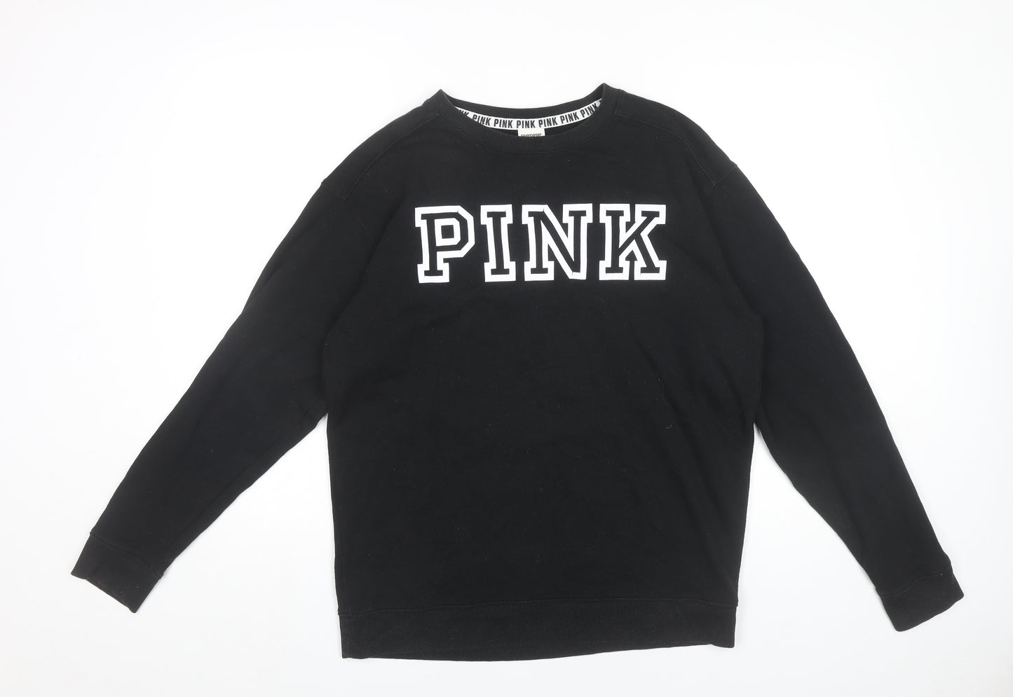 Victoria's Secret PINK Womens Black Pullover Sweatshirt Size S