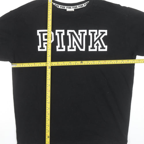 Victoria's Secret PINK Womens Black Pullover Sweatshirt Size S