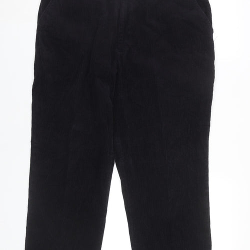 Premier Man Mens Black Corduroy Trousers XS 38in Waist Straight Leg