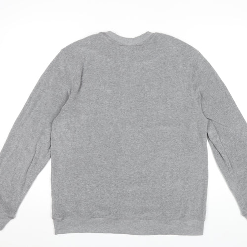 H&M Men’s Grey Pullover Sweatshirt Size M Regular Fit Crew Neck