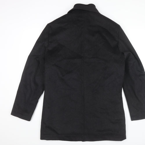 Marks and Spencer Men’s Black Wool Blend Mid-Length Overcoat M 38-40"