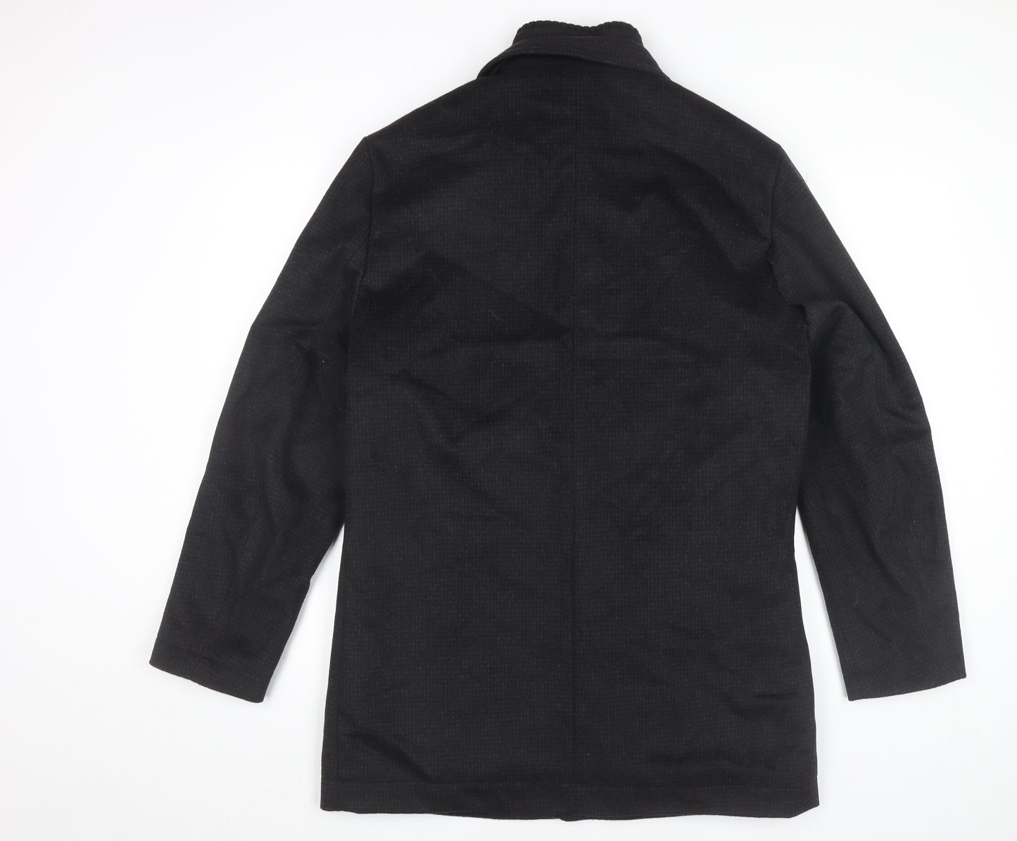 Marks and Spencer Men’s Black Wool Blend Mid-Length Overcoat M 38-40"