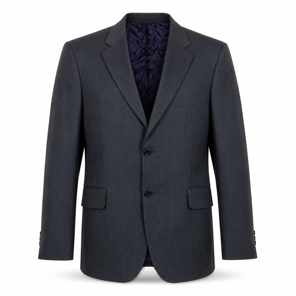 H&M Men’s Grey Pinstripe Blazer Jacket 36R Cotton Business Formal