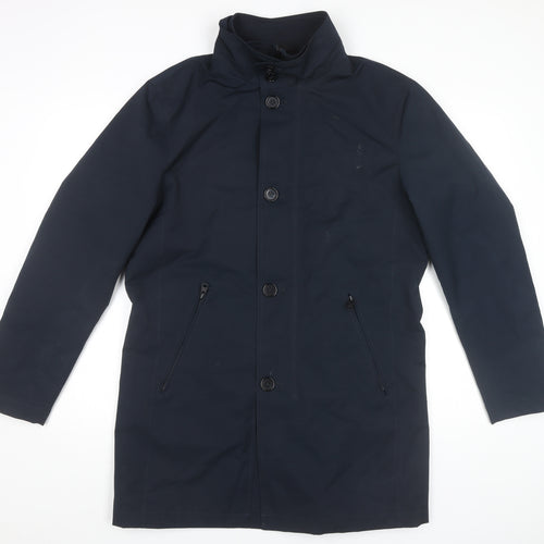 Marks and Spencer Men’s Blue Polyester Overcoat M Regular