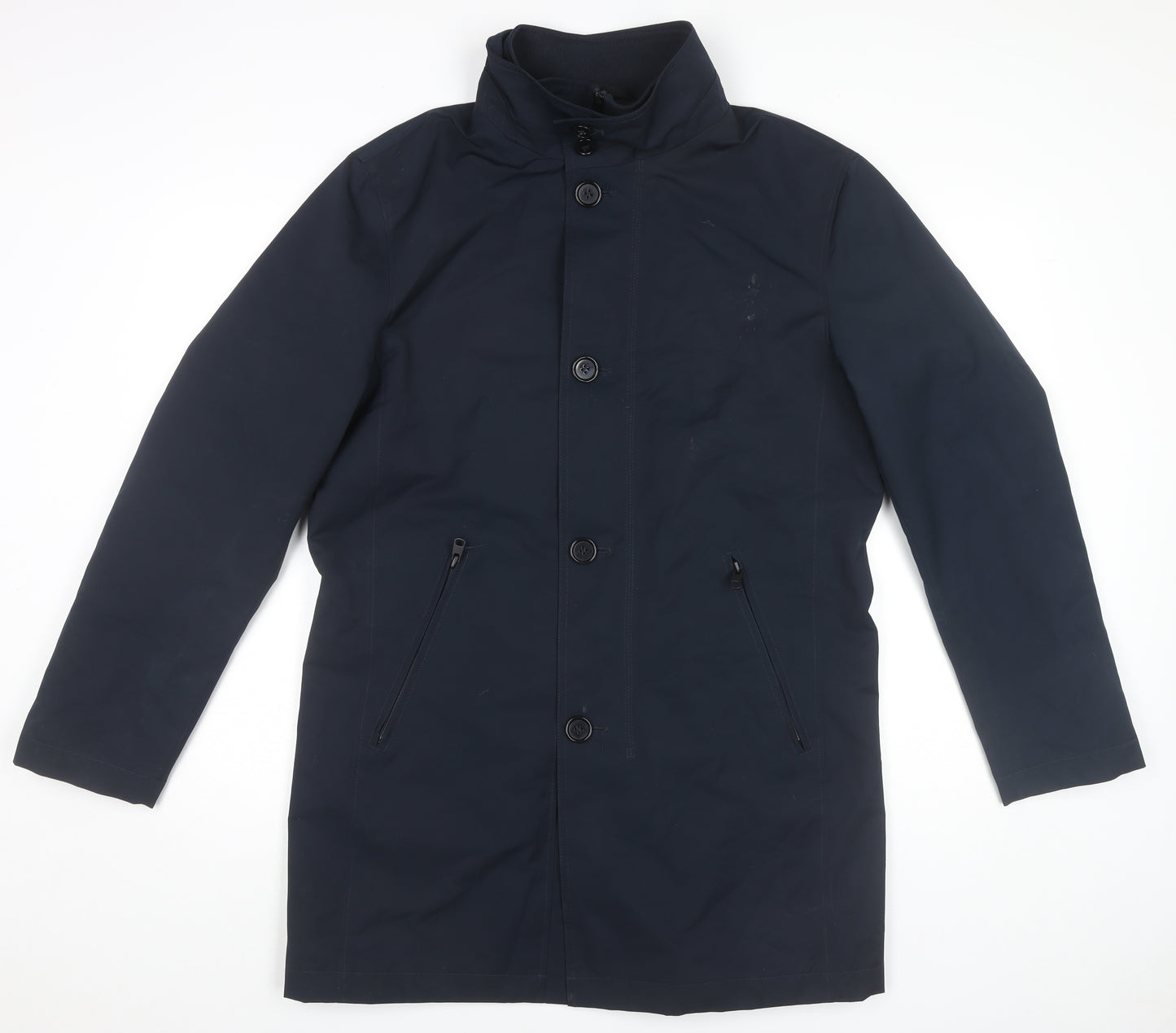 Marks and Spencer Men’s Blue Polyester Overcoat M Regular