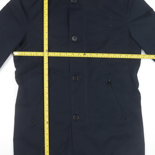 Marks and Spencer Men’s Blue Polyester Overcoat M Regular