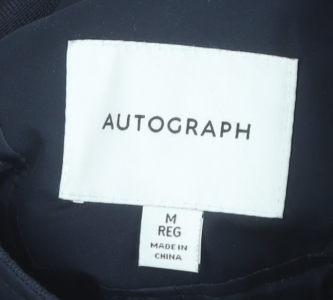 Marks and Spencer Men’s Blue Polyester Overcoat M Regular