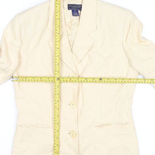 Charter Club Women’s Beige Linen Petite 2P Blazer Jacket