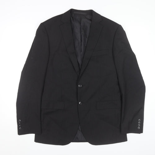 Marks and Spencer Men’s Black Wool Blend Pinstripe Blazer 38” M