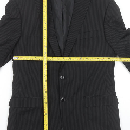 Marks and Spencer Men’s Black Wool Blend Pinstripe Blazer 38” M