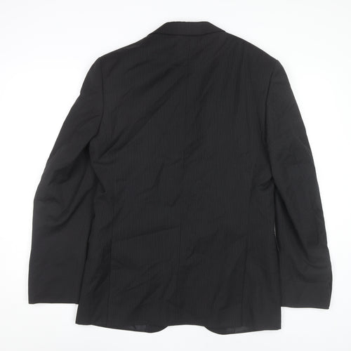 Marks and Spencer Men’s Black Wool Blend Pinstripe Blazer 38” M