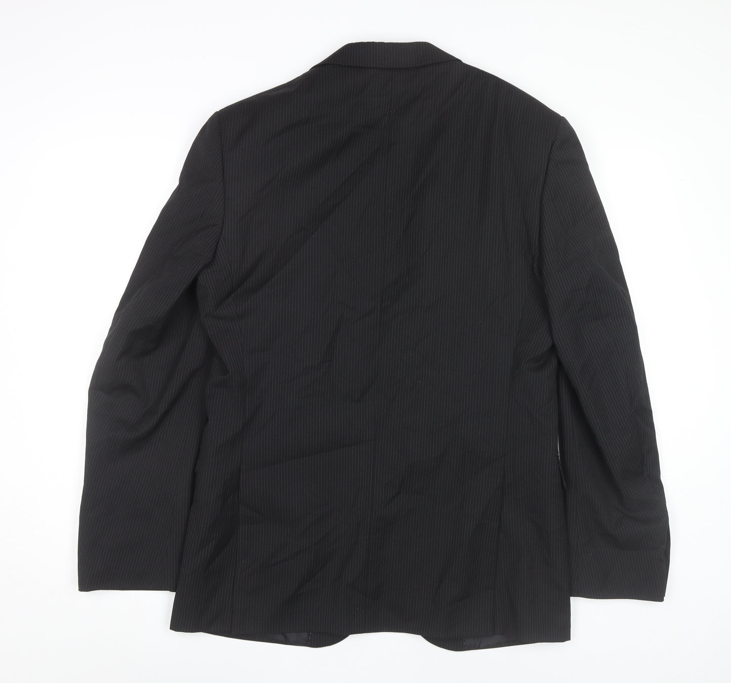 Marks and Spencer Men’s Black Wool Blend Pinstripe Blazer 38” M